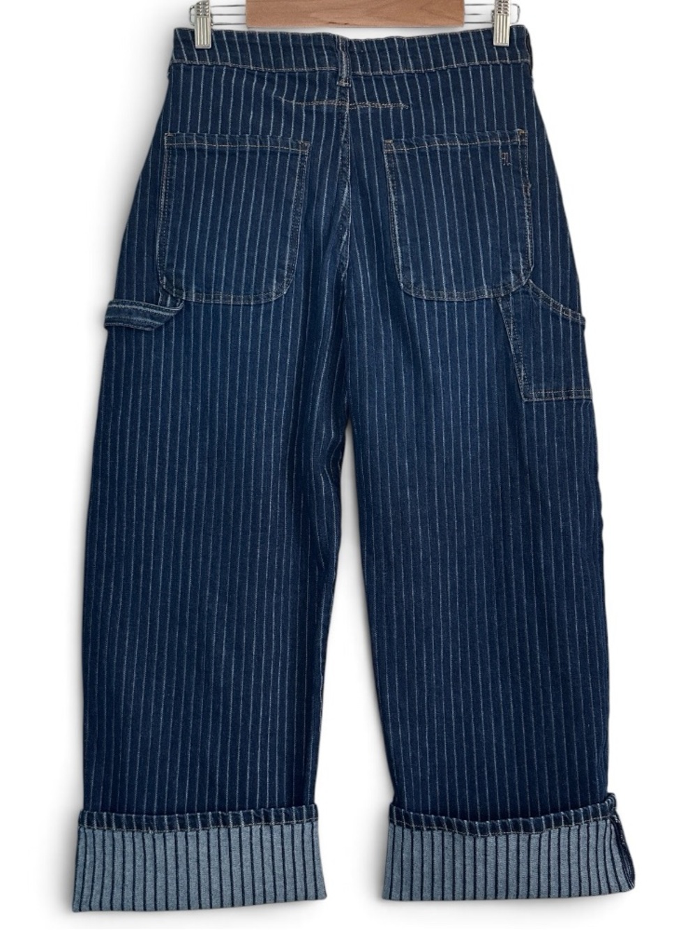 Pilcro by Anthropologie Kayden High-Rise Railroad Stripe Carpenter Barrel Jeans - Picture 5 of 9